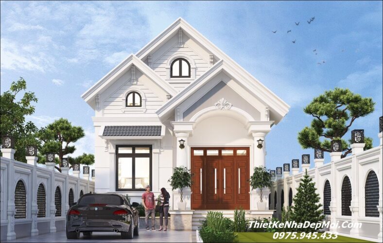 Mẫu nhà trệt mặt tiền 8m có bản vẽ full đầy đủ miễn phí