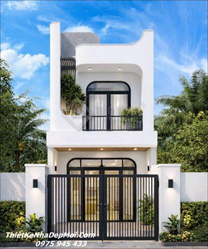 Mẫu nhà phố mặt tiền 5m 2 tầng hiện đại 80m2 