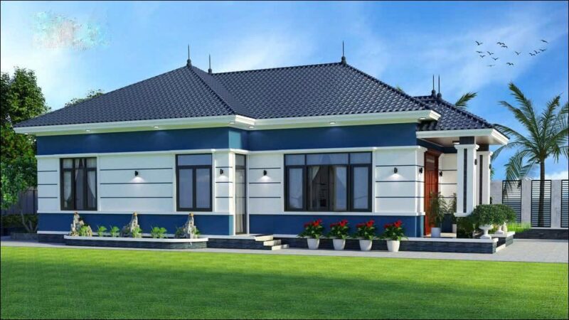 Bản vẽ nhà vườn cấp 4 9x17m 