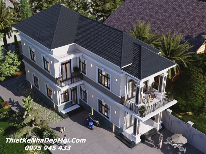Nhà chữ L 1 trệt 1 lầu mái Nhật đẹp 8x18m