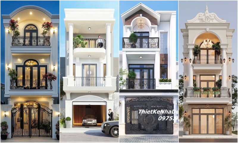 Những kiểu nhà ngang 5m mặt tiền đẹp 3 tầng tại Việt Nam