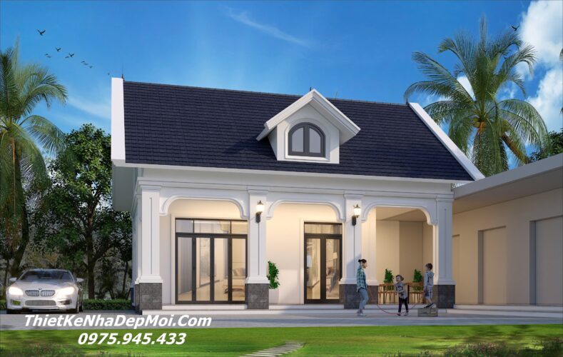 Mẫu nhà 1 tầng 1 phòng ngủ 1 phòng khách 75m2 3 gian 