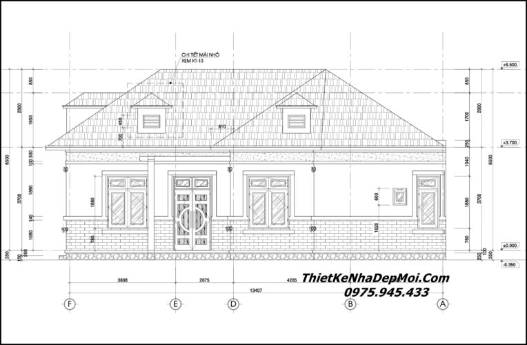 Bản vẽ nhà mái Nhật 1 tầng 2 mặt tiền kinh doanh 150m2