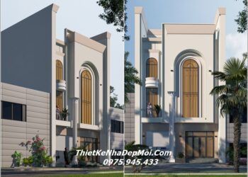 Mẫu nhà ống rộng 7m mặt tiền 3 tầng tân cổ điển châu âu Mẫu thiết kế nhà 7x9m 3 tầng hiện đại phong thuỷ năm 2025 - 2026