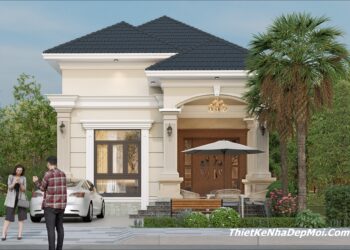 Mẫu nhà cấp 4 mái Nhật 8x20m chị Hiền anh Hoàng mới Nhất 2025 Mẫu nhà 160m2 mặt tiền 10m kiểu Mái Lùn hay còn gọi là mái Nhật cấp 4