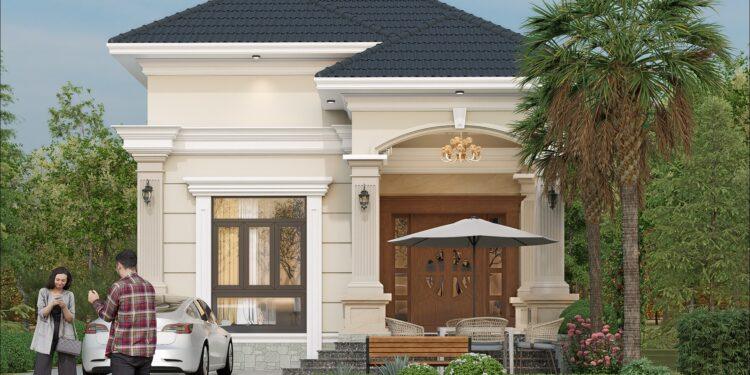 Mẫu nhà cấp 4 mái Nhật 8x20m chị Hiền anh Hoàng mới Nhất 2025 Mẫu nhà 160m2 mặt tiền 10m kiểu Mái Lùn hay còn gọi là mái Nhật cấp 4