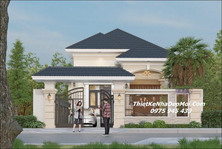 Mẫu nhà cấp 4 mái Nhật 8x20m chị Hiền anh Hoàng mới Nhất 2025 Mẫu nhà cấp 4 mái Nhật đẹp mặt tiền 10m xây rộng 8m dài 20m