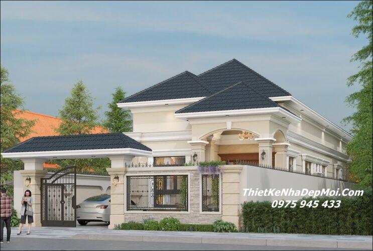 Mẫu nhà cấp 4 mái Nhật 8x20m chị Hiền anh Hoàng mới Nhất 2025 Mẫu nhà cấp 4 mặt tiền 8m 3 phòng ngủ 160m2