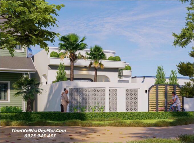 Bản vẽ nhà vườn nóc bằng đẹp ở quê 