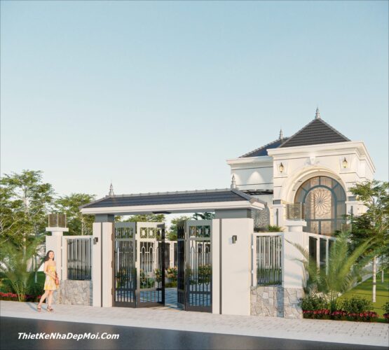 Kiểu nhà ống mái nhật có gác lửng 3 phòng ngủ 1 phòng thờ anh Nguyên Mẫu nhà 1 trệt 1 lửng rộng 7m có sân vườn cổng hàng rào