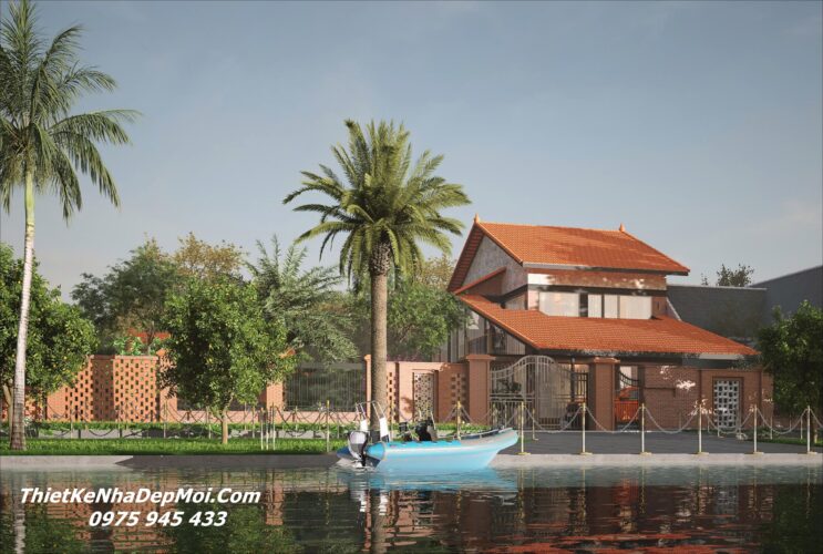 Mẫu nhà đẹp 2 tầng ở nông thôn mới nhất 2025