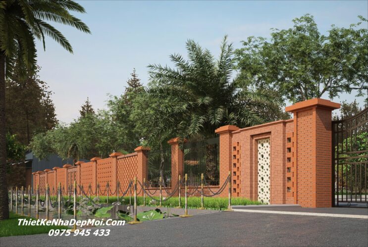 Nhà truyền thống 2 tầng sân vườn mái ngói hiện đại bác Thanh