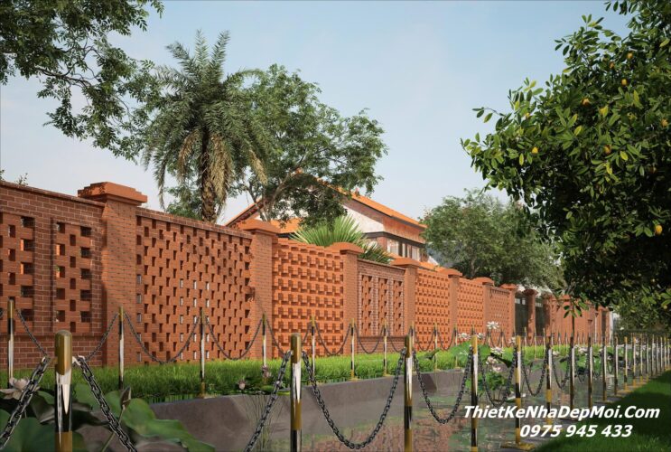 Nhà truyền thống 2 tầng sân vườn mái ngói hiện đại bác Thanh