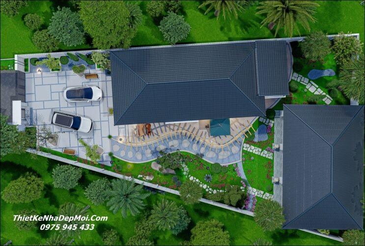 Mẫu nhà cấp 4 phong cách kiểu nhật Bản ở thôn quê 