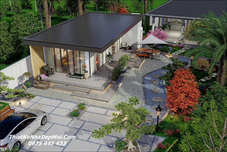 Mẫu nhà vườn nông thôn nghỉ dưỡng cho người già 
