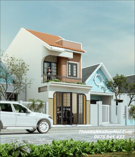 Thiết kế nhà 2 tầng 6x15m 