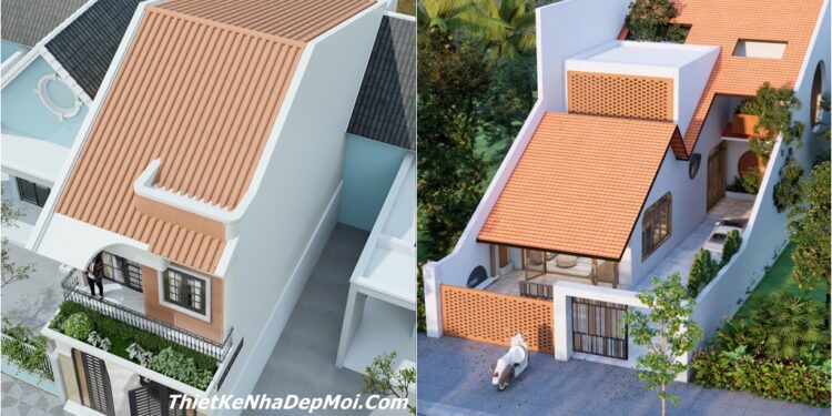 Các kiểu nhà mái dốc lợp ngói đỏ đẹp nhất Việt Nam