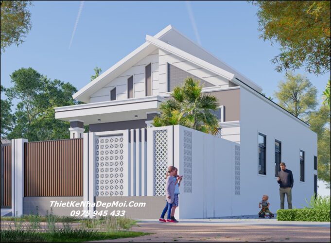 Những mẫu nhà mái xéo cấp 4 đẹp phong cách hiện đại mới nhất