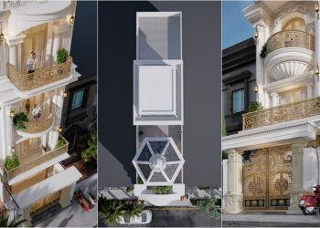 Nhà mặt tiền 4m đẹp kiến trúc châu âu Pháp 4 tầng 1 tum anh Thế Mẫu nhà 4m đẹp 4 tầng 1 tum 80m2 cổ điển châu âu