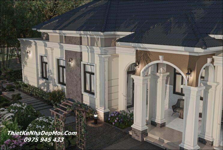 Nhà 1 tầng phong cách Địa Trung Hải 150m2