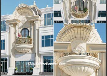 Hồ sơ thiết kế kiến trúc nhà phố phong cách cổ điển 2 tầng cho gia đình anh Vinh