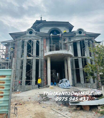 Thi công xây dựng biệt thự vườn 2 tầng tân cổ điển 250m2