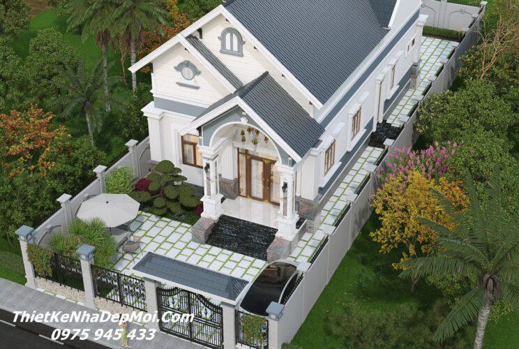 Mẫu nhà vườn mái Thái đẹp lợp ngói 