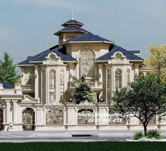 Những hình ảnh thi công biệt thự cổ điển 2 tầng 250m2 Phú Quý Biệt thự vườn 2 tầng cổ điển 250m2