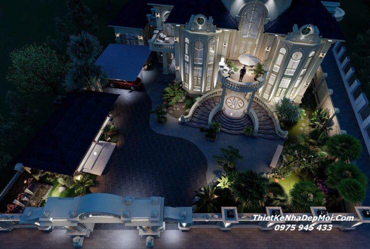 Những hình ảnh thi công biệt thự cổ điển 2 tầng 250m2 Phú Quý Mẫu biệt thự vườn đẹp 2 tầng 250m2