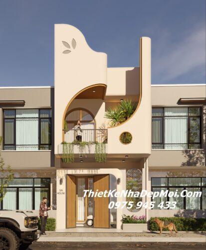 Mẫu nhà ống 1 tầng có gác lửng đẹp hiện đại mặt tiền 5m 