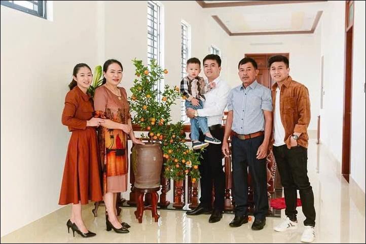 Khu vực tầng 2 mẫu nhà đẹp 7x20m 2 tầng mái Thái 4 phòng ngủ này 