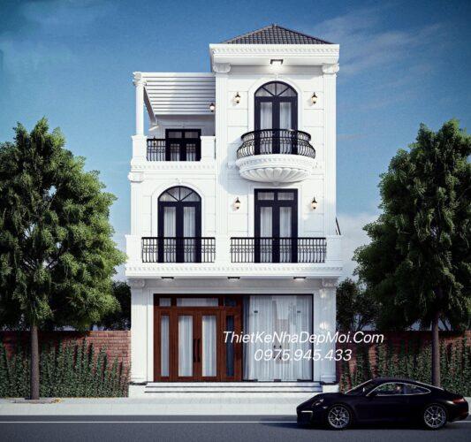Mẫu nhà mái nhật 3 tầng mặt tiền 7m 