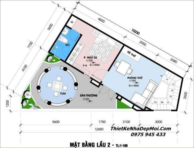 Mẫu thiết kế xây nhà căn góc phố tân cổ điển đẹp Phú Bản vẽ cad thiết kế nhà phố căn góc tân cổ điển