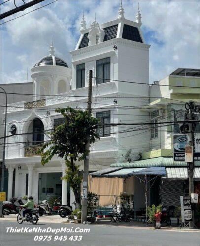 Mẫu thiết kế xây nhà căn góc phố tân cổ điển đẹp Phú Công ty xây nhà phố kiểu Pháp uy tín tại Việt nam