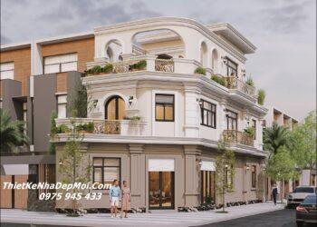 Thiết kế nhà ống 2 mặt tiền lô góc đẹp 6x20m