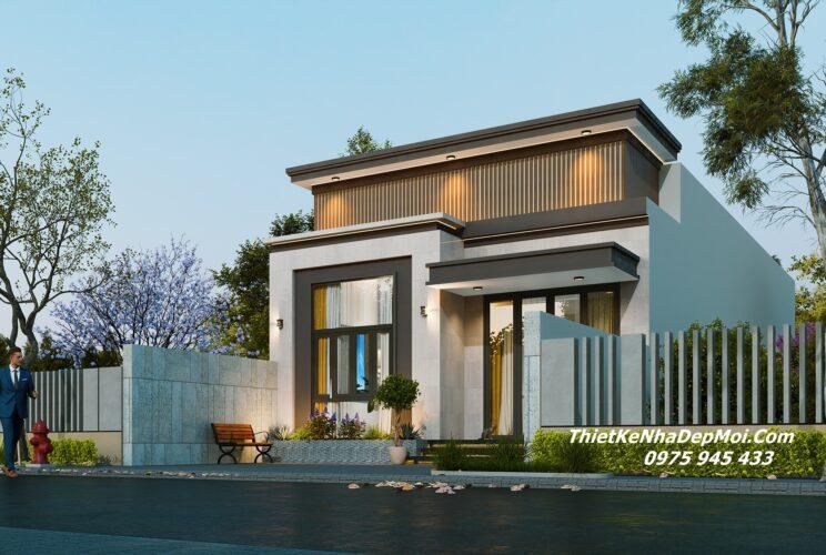 Mẫu nhà cấp 4 hiện đại 100m2 3 phòng ngủ rộng 7m dài 15m 