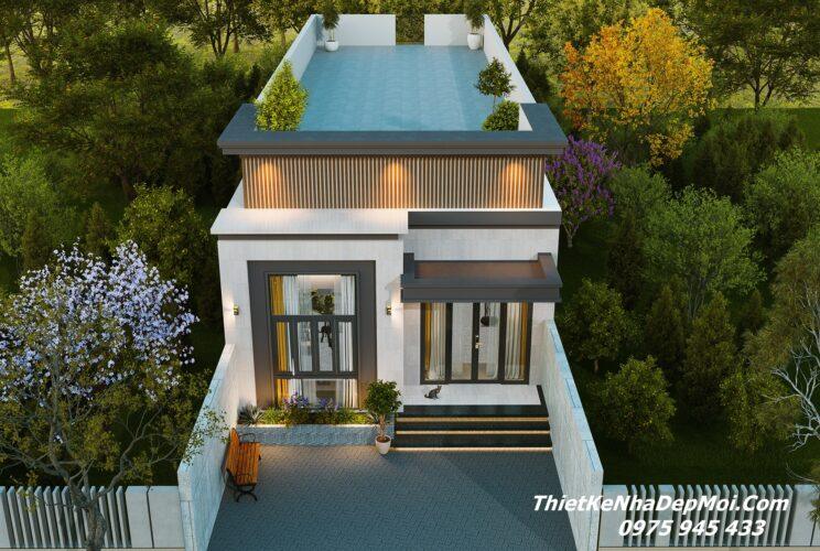 Nhà cấp 4 mái bằng 7x15m