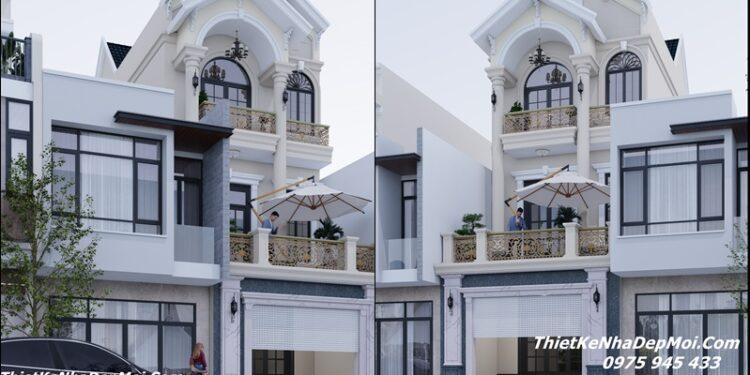 Thiết kế nhà 5x20m có gara 1 trệt 2 lầu