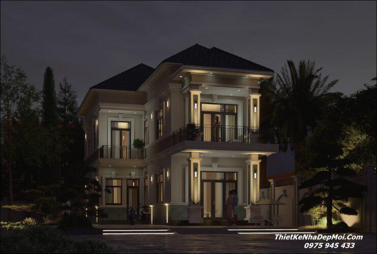 Nhà chữ l 2 tầng mái Nhật đẹp tân cổ điển 