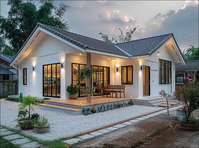 Mẫu nhà ngang 12m x 8m cấp 4 nhỏ đẹp 