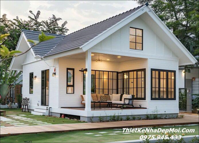 Mẫu nhà cấp 4 thông thoáng mái Thái đẹp ở vùng ven đô nghỉ dưỡng 