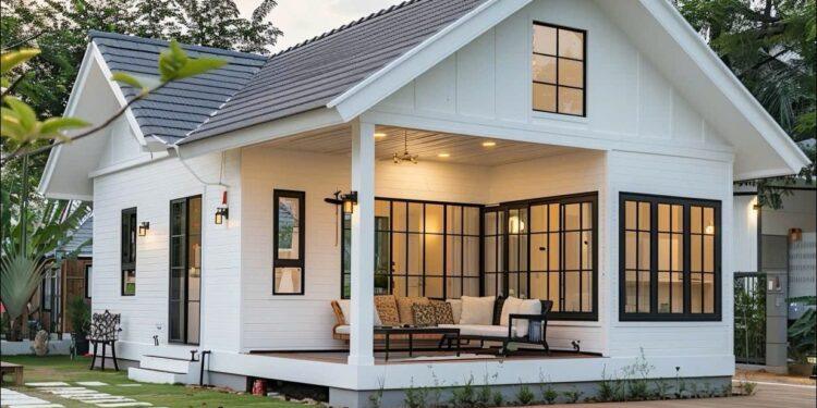 Những kiểu nhà cấp 4 sân vườn mini sinh thái nhỏ đẹp đáng sống ở quê