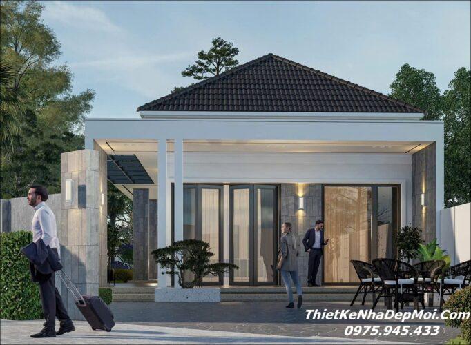 Nhà cấp 4 mái Nhật đẹp diện tích nhỏ 2 phòng ngủ 