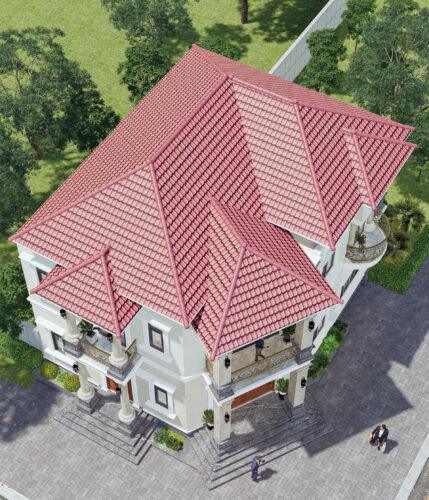 Nhà 3 mặt tiền mái Nhật 2 tầng 