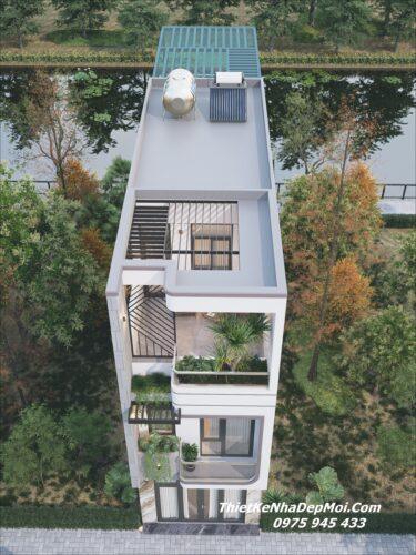 Thiết kế nhà phố 3 tầng 4x20m 