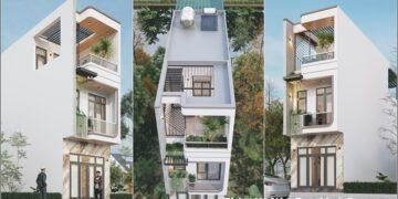 Mẫu nhà phố mặt tiền 4m 2 tầng rưỡi 80m2