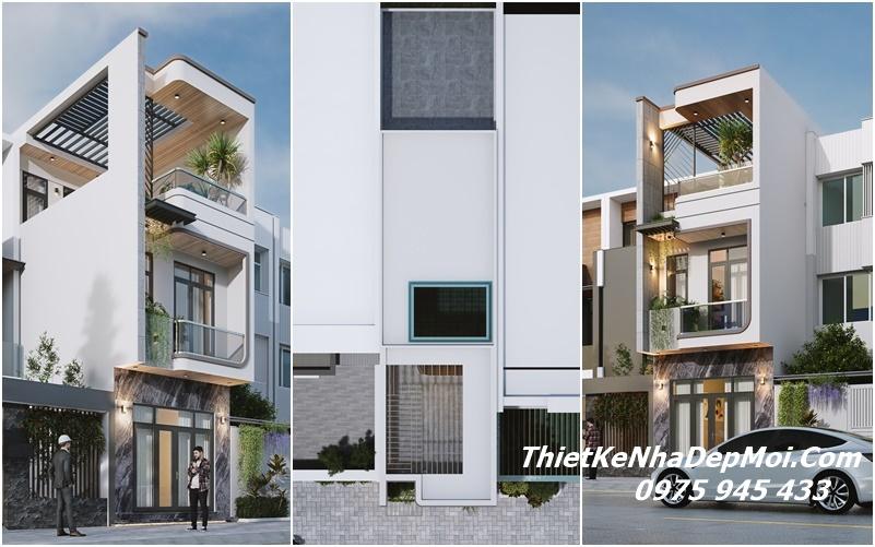 Những mẫu nhà ống đẹp 3 tầng mặt tiền 4m 