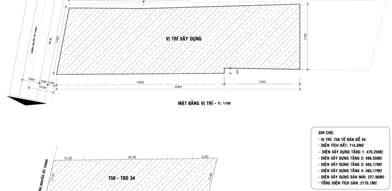 Bản vẽ xin phép xây dựng khách sạn 4 tầng mới nhất theo tiêu chuẩn Việt nam 