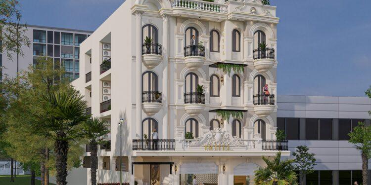 Khách sạn cao cấp 4 tầng 1 tum