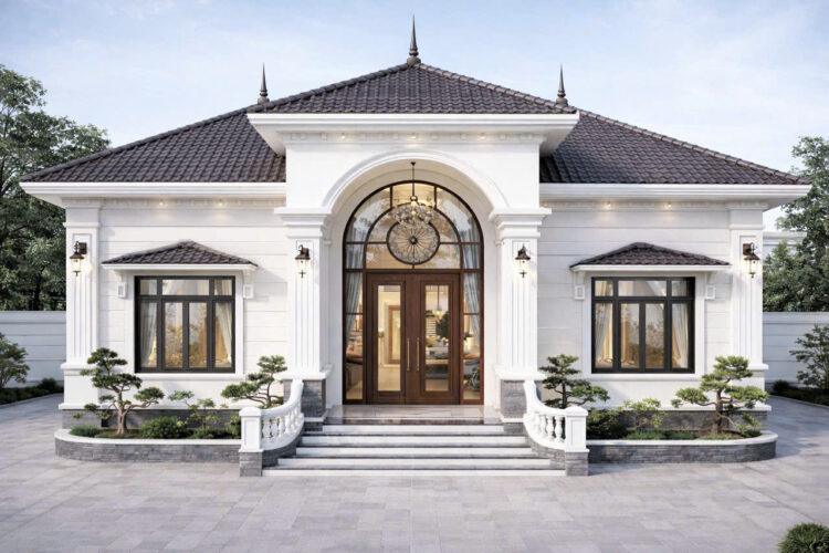 Mẫu nhà cấp 4 mái Nhật 3 phòng ngủ 1 phòng thờ 120m2 Vợ chồng em Hường Huy Mẫu nhà cấp 4 nông thôn miền Bắc đồng bằng Bắc Bộ 3 gian